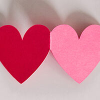 pink red hearts love
