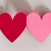 pink red hearts love