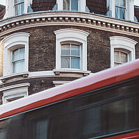 London bus and sky