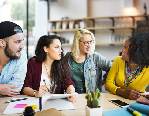 Group of People Working together