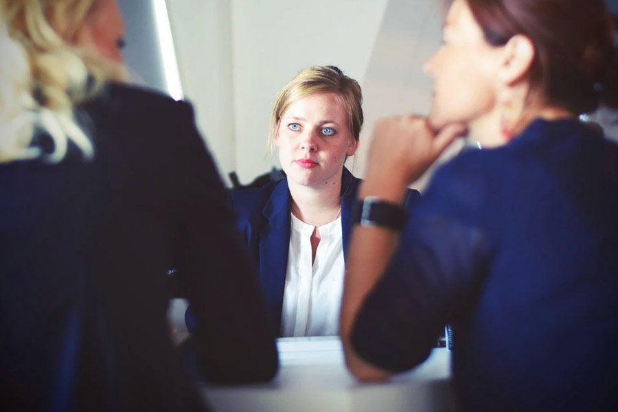 3 women in a Job Interview