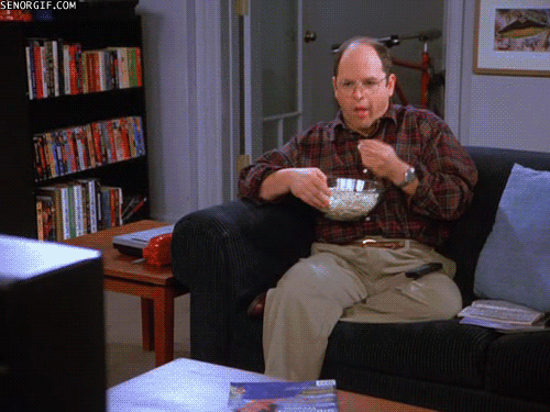 George Seinfeld popcorn gif