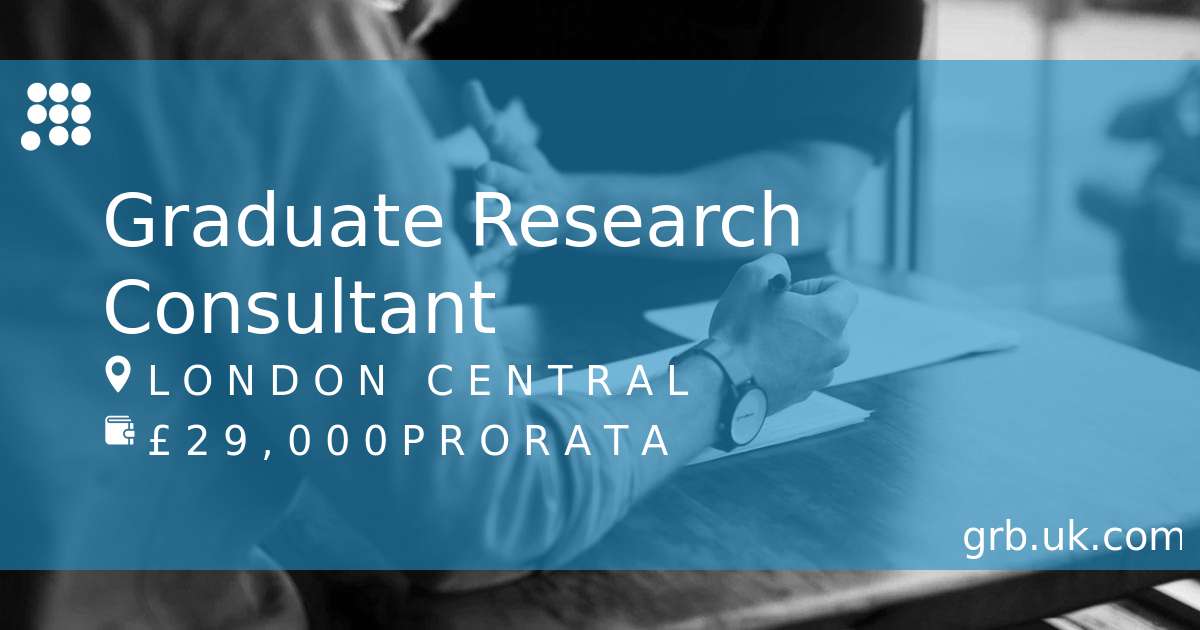graduate research consultant jobs